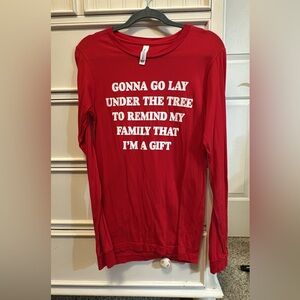 Red Long Sleeve Graphic Tee